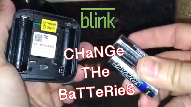 blink camera battery change