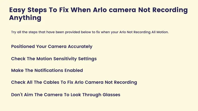 my arlo camera is not recording