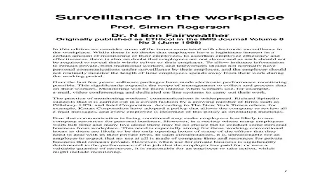 workplace video surveillance policy template