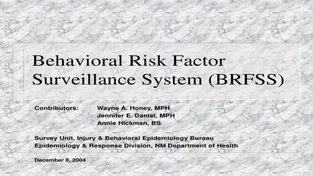 behavioral risk factor surveillance system operational and user's guide