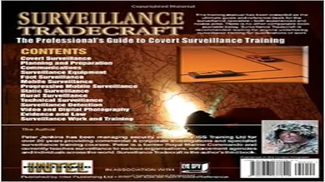 surveillance tradecraft the professional's guide to surveillance training