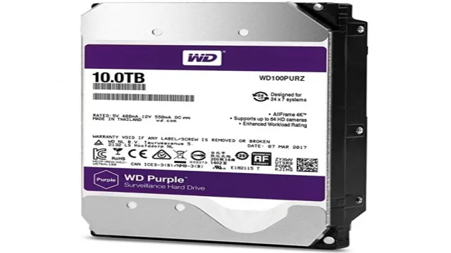 western digital 10tb purple surveillance hdd