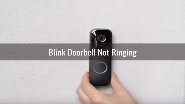 blink doorbell motion detection not working