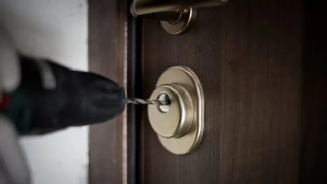 how to drill out a storage cylinder lock