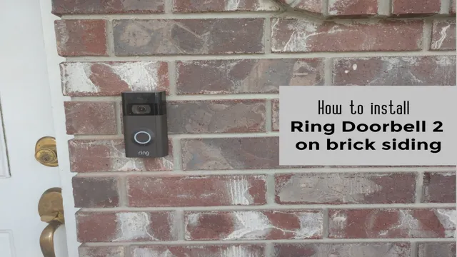 install ring doorbell on brick