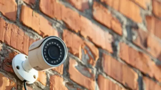 installing security camera on brick