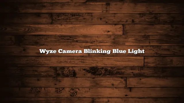 wyze camera flashing blue