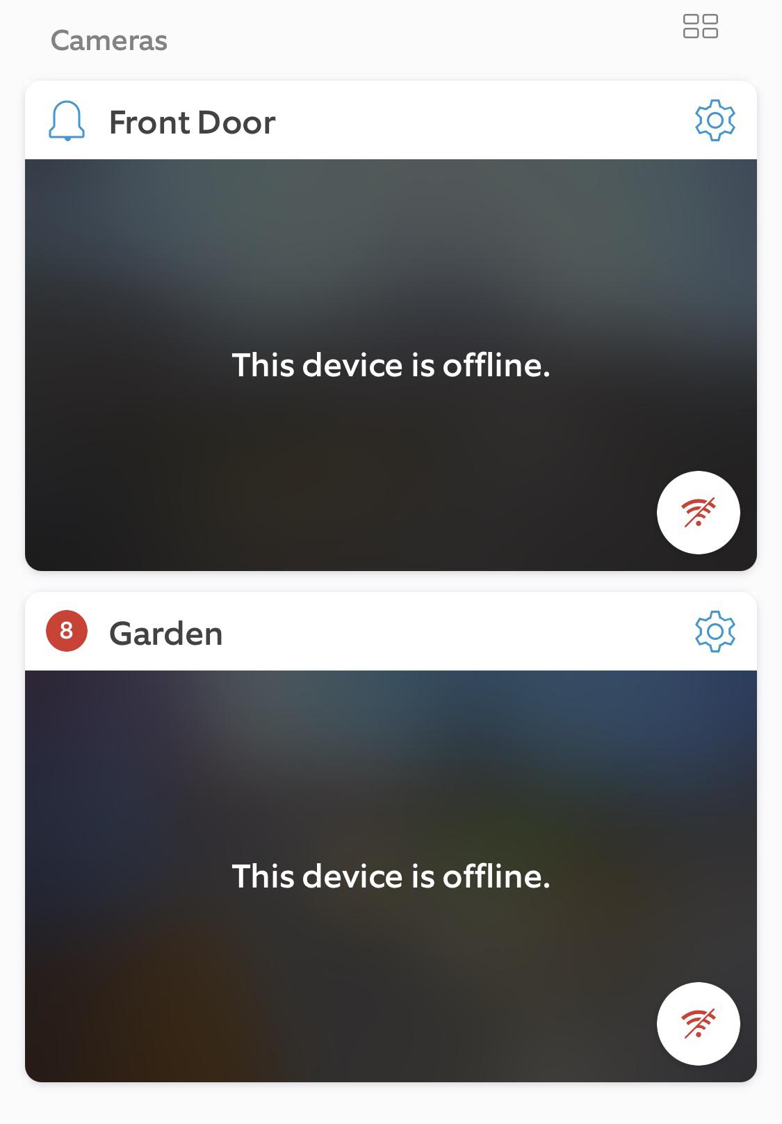 Ring Cameras Offline