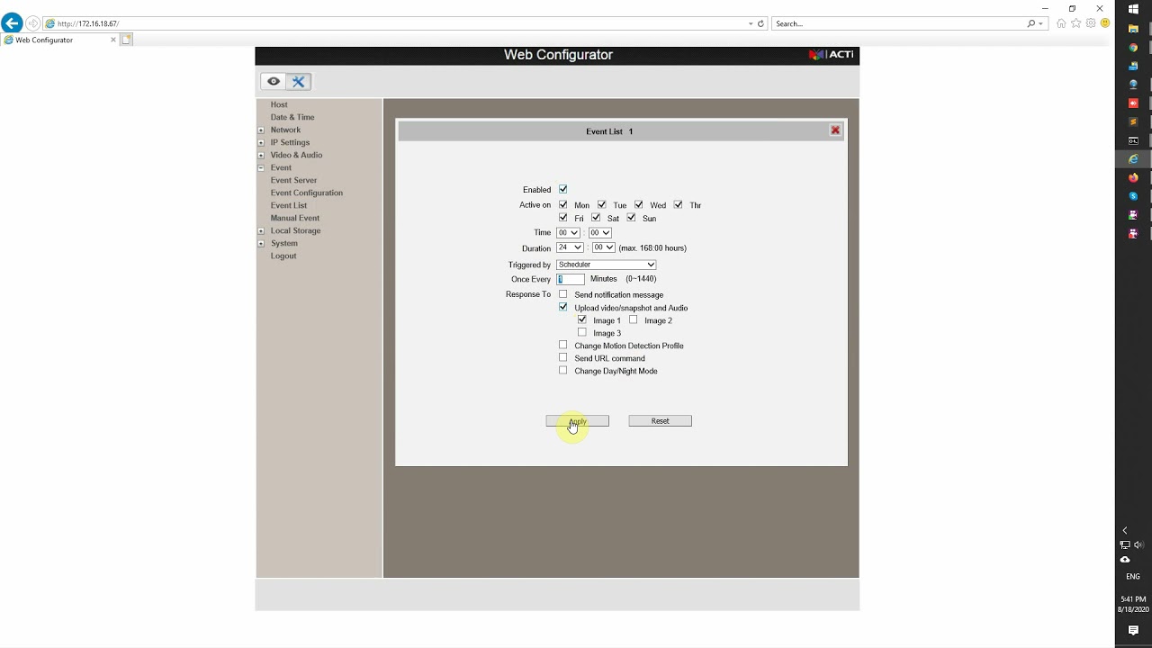 Acti Web Configurator Nvr Enterprise Troubleshoot