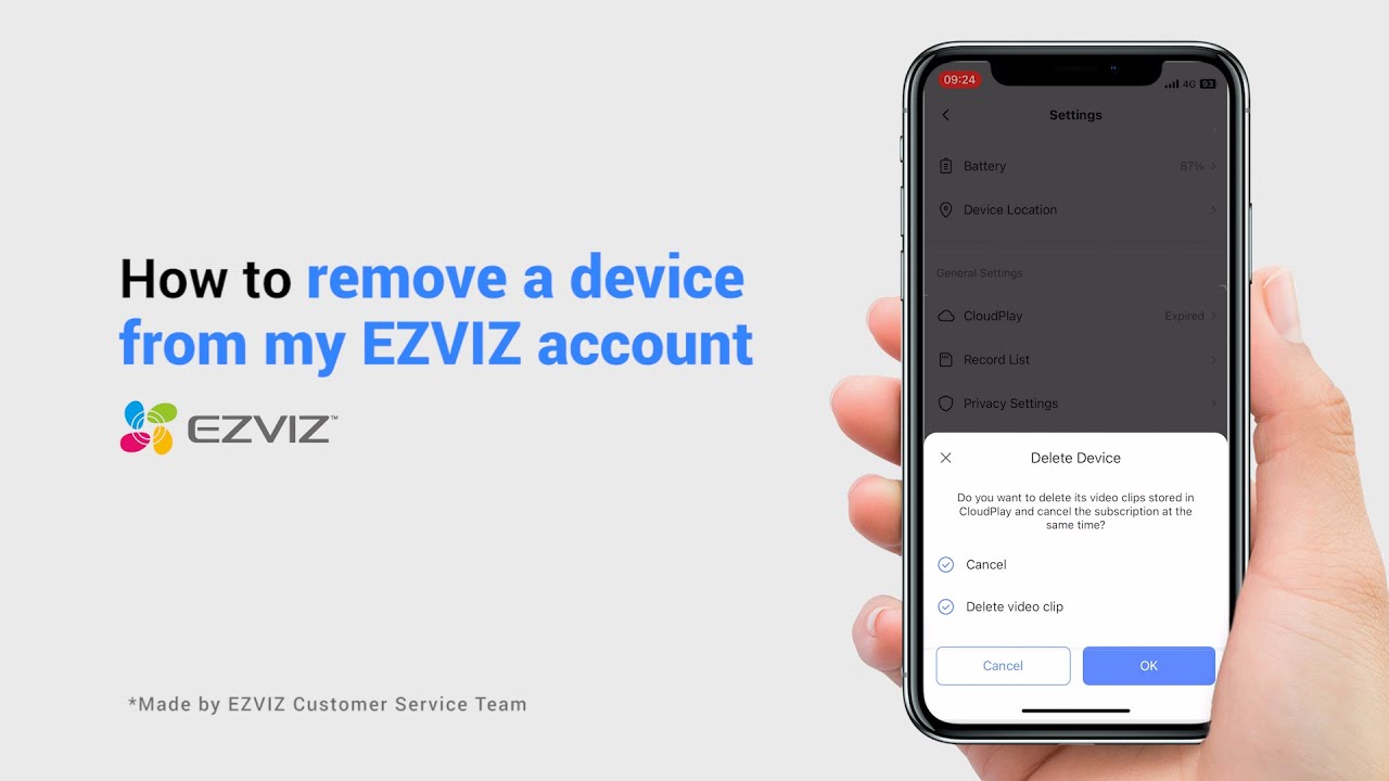 How to Delete Ezviz Camera from Previous Account