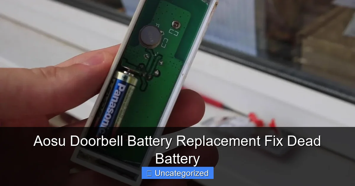 Aosu Doorbell Battery Replacement Fix Dead Battery
