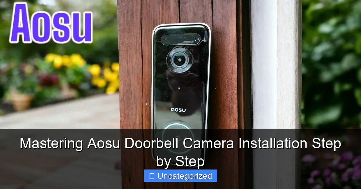 Mastering Aosu Doorbell Camera Installation Step by Step