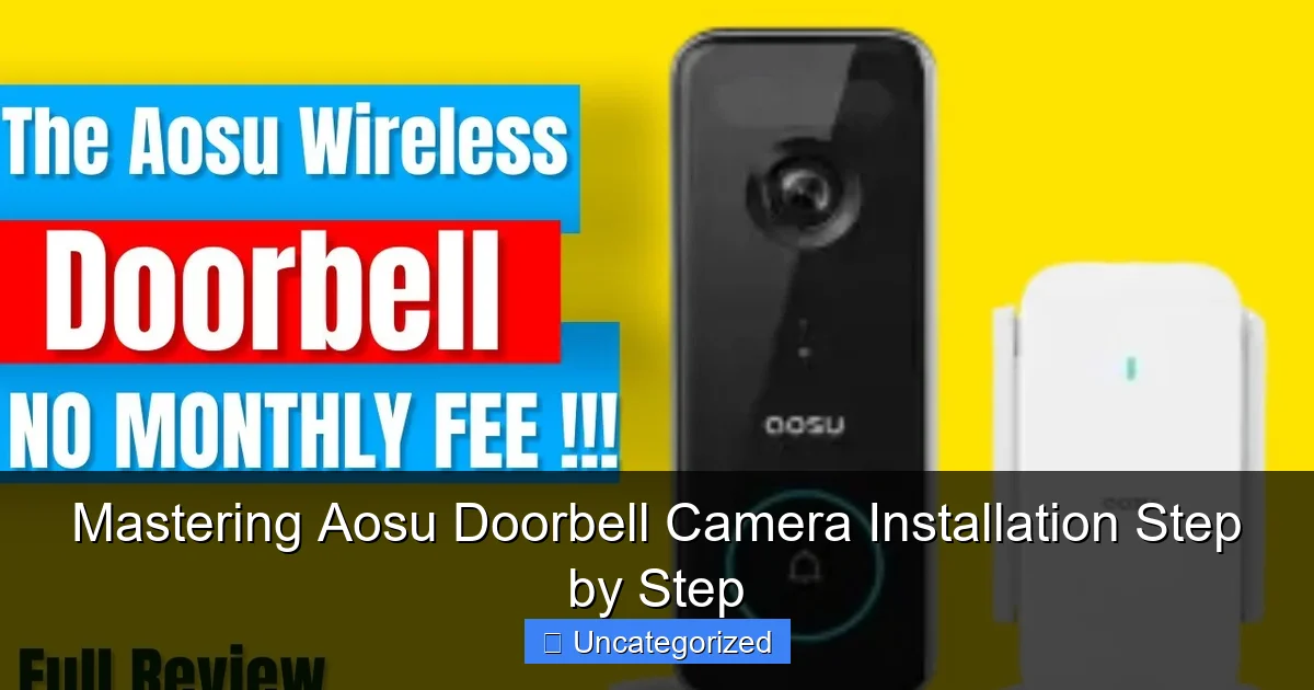 Mastering Aosu Doorbell Camera Installation Step by Step