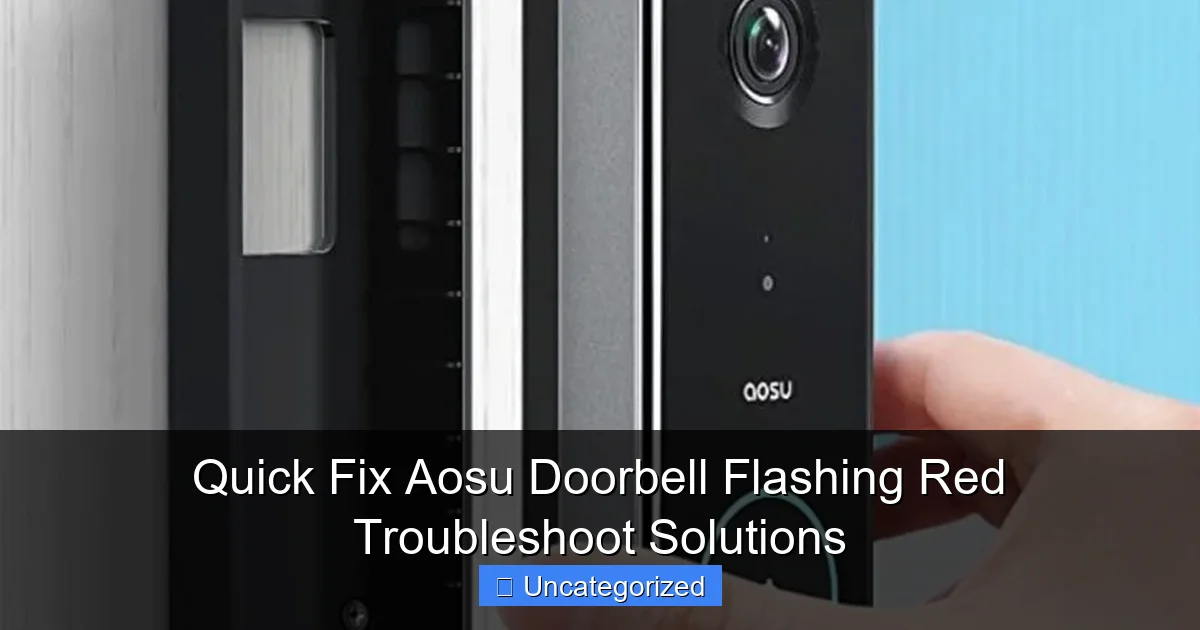 Quick Fix Aosu Doorbell Flashing Red Troubleshoot Solutions