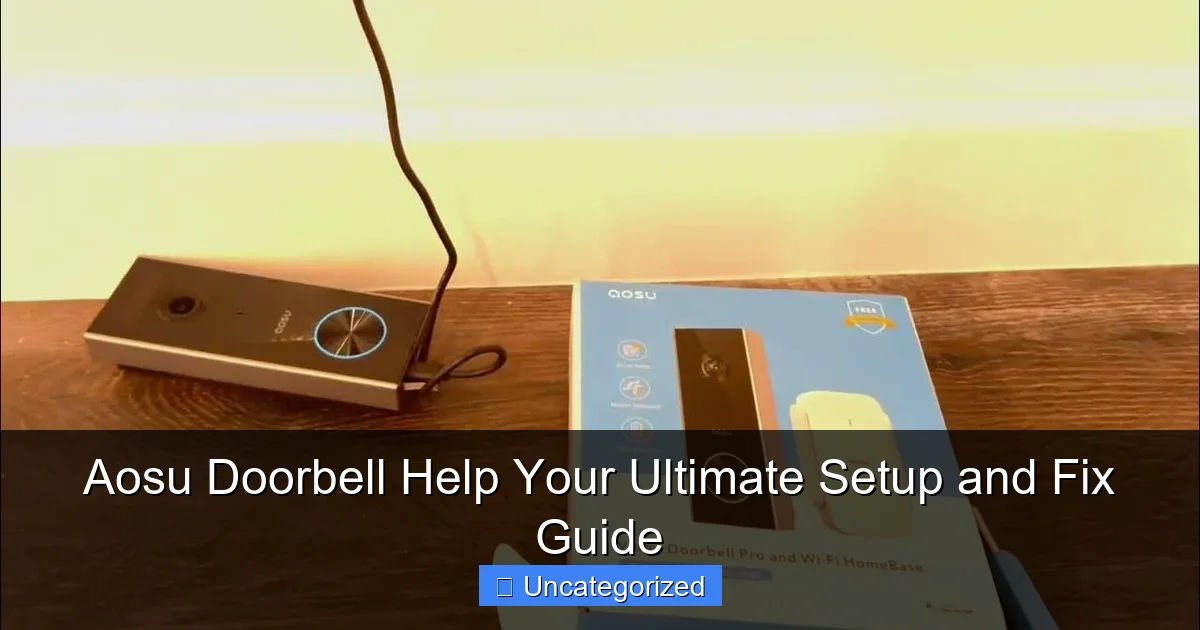 Aosu Doorbell Help Your Ultimate Setup and Fix Guide