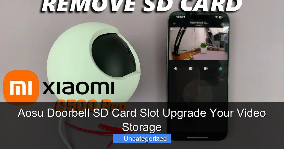 Aosu Doorbell SD Card Slot Upgrade Your Video Storage