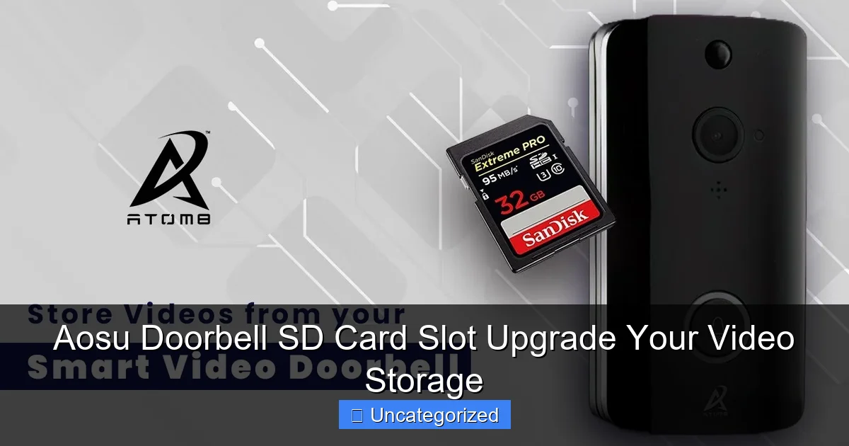 Aosu Doorbell SD Card Slot Upgrade Your Video Storage
