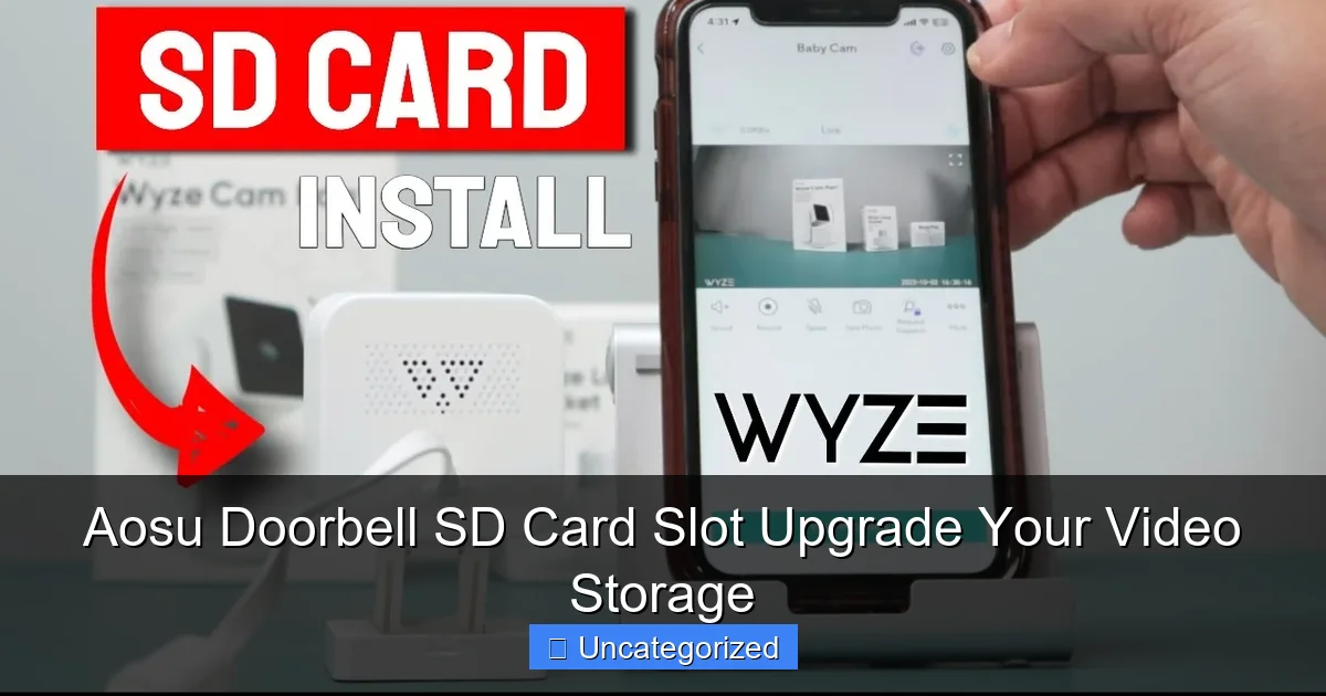 Aosu Doorbell SD Card Slot Upgrade Your Video Storage