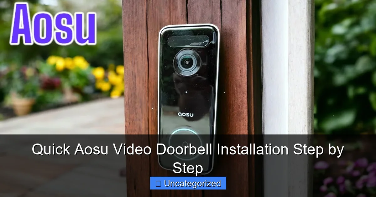 Quick Aosu Video Doorbell Installation Step by Step