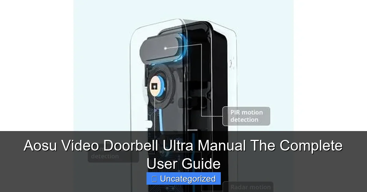 Aosu Video Doorbell Ultra Manual The Complete User Guide
