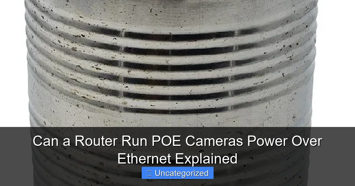 Can a Router Run POE Cameras Power Over Ethernet Explained