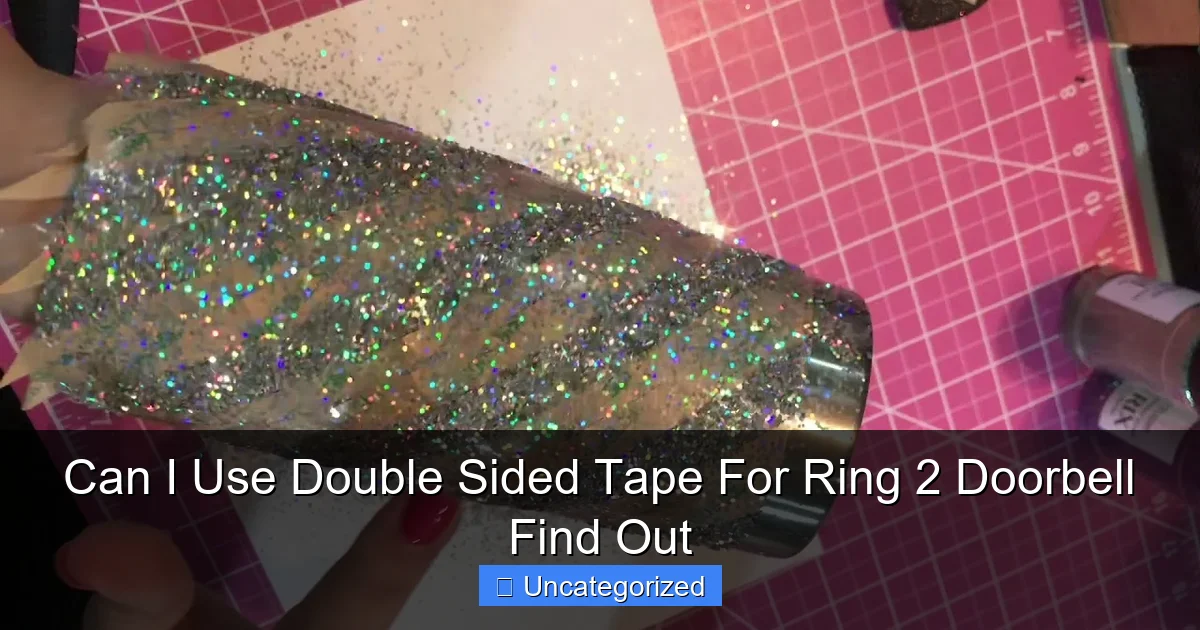 Can I Use Double Sided Tape For Ring 2 Doorbell Find Out