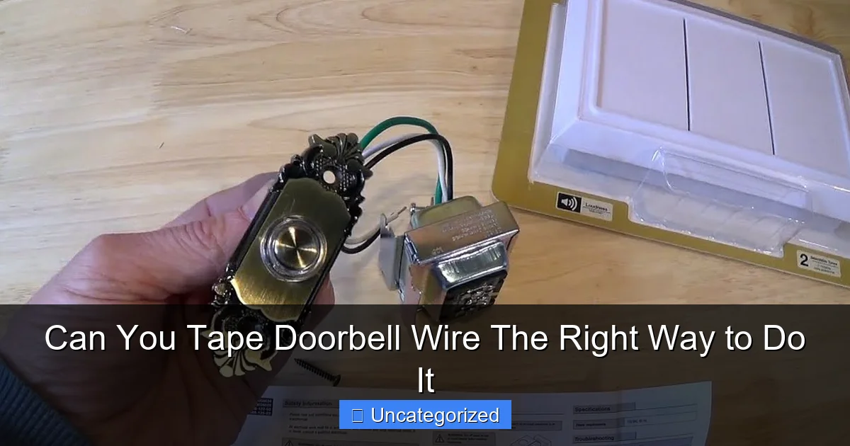 Can You Tape Doorbell Wire The Right Way to Do It