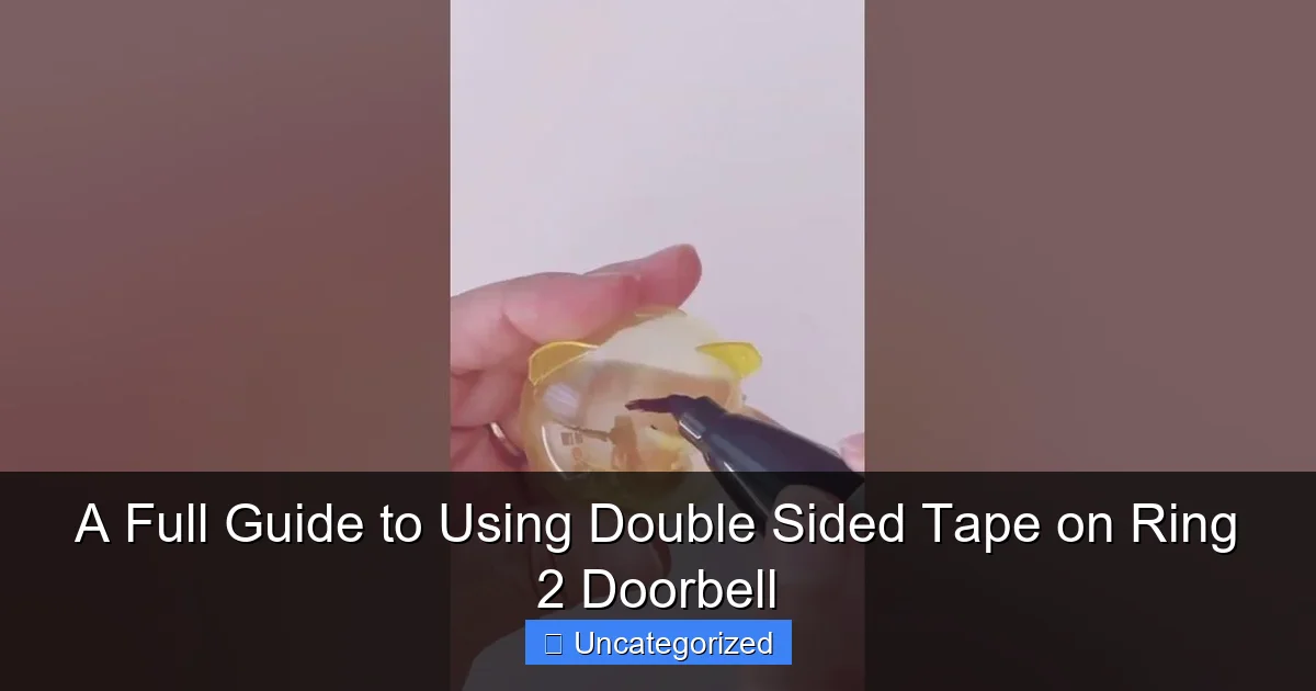 A Full Guide to Using Double Sided Tape on Ring 2 Doorbell