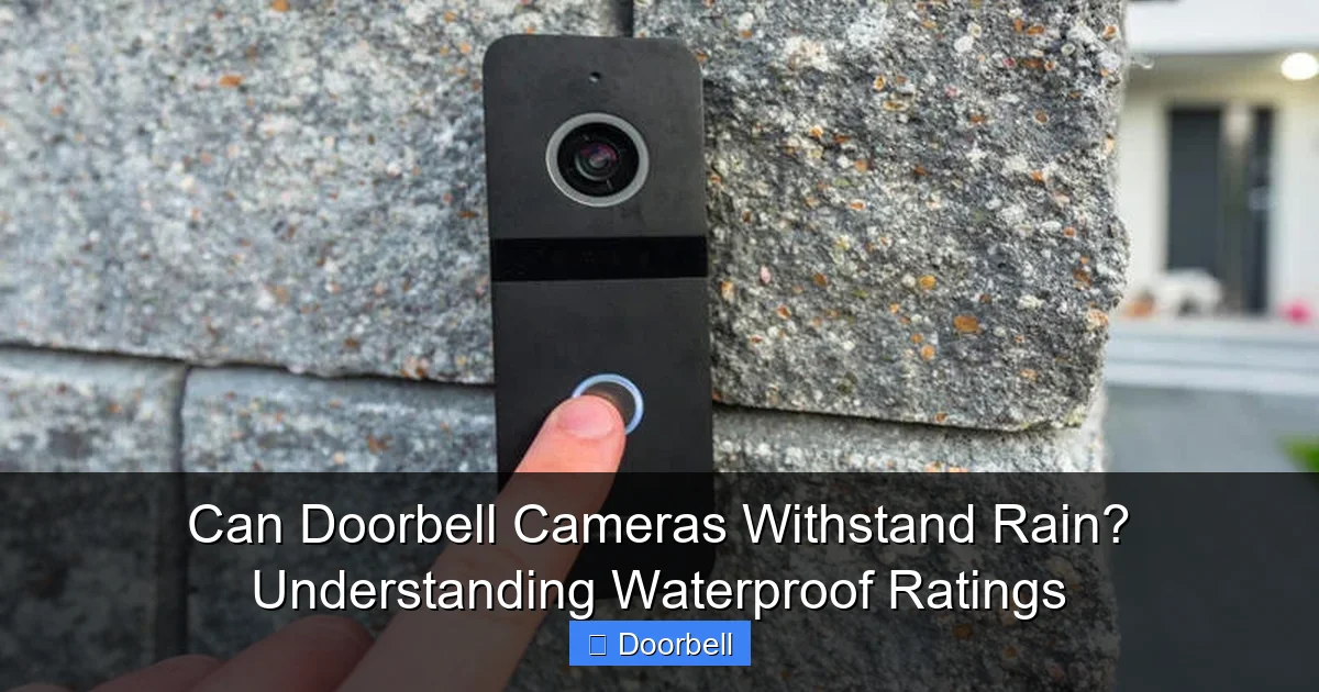 Can Doorbell Cameras Withstand Rain? Understanding Waterproof Ratings - content2 visual guide