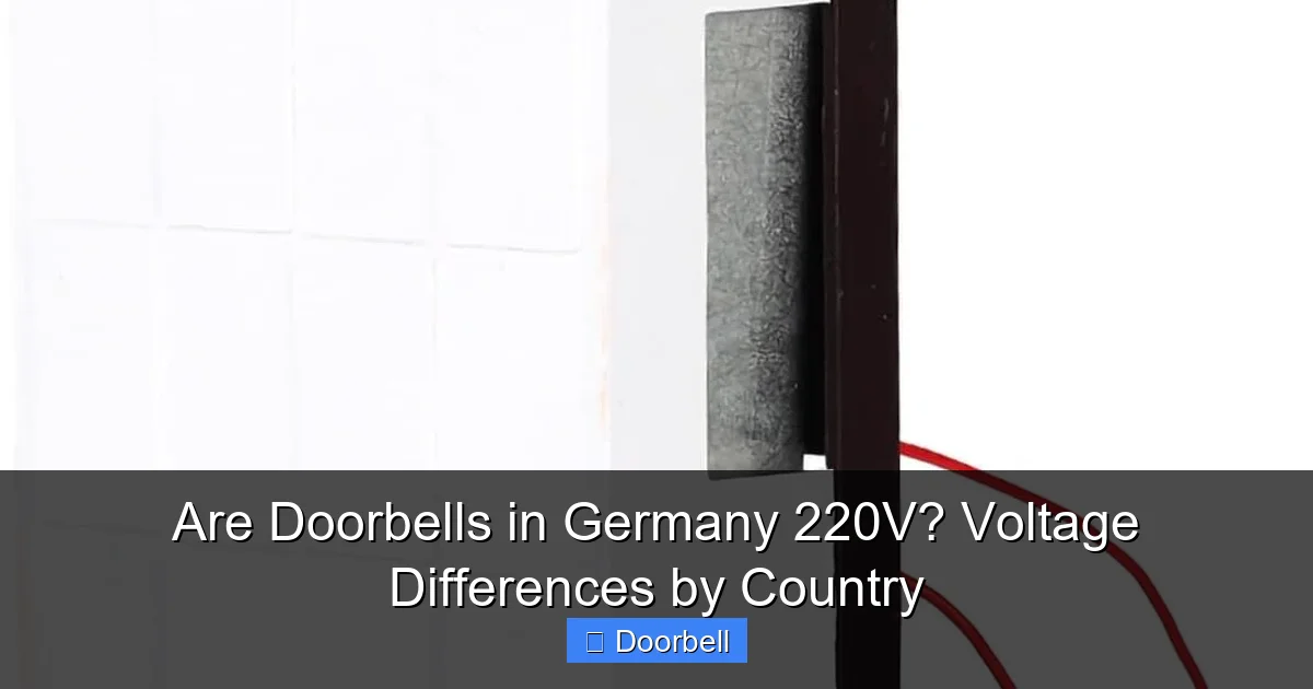 Are Doorbells in Germany 220V? Voltage Differences by Country - content2 visual guide