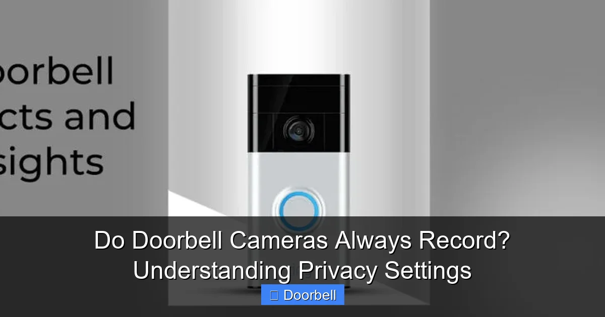 Do Doorbell Cameras Always Record? Understanding Privacy Settings - content1 visual guide