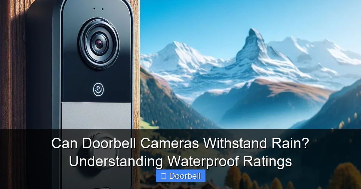 Can Doorbell Cameras Withstand Rain? Understanding Waterproof Ratings - content1 visual guide