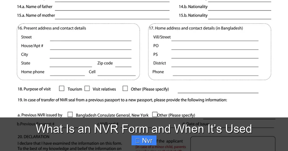 What Is an NVR Form and When It’s Used - content2 visual guide