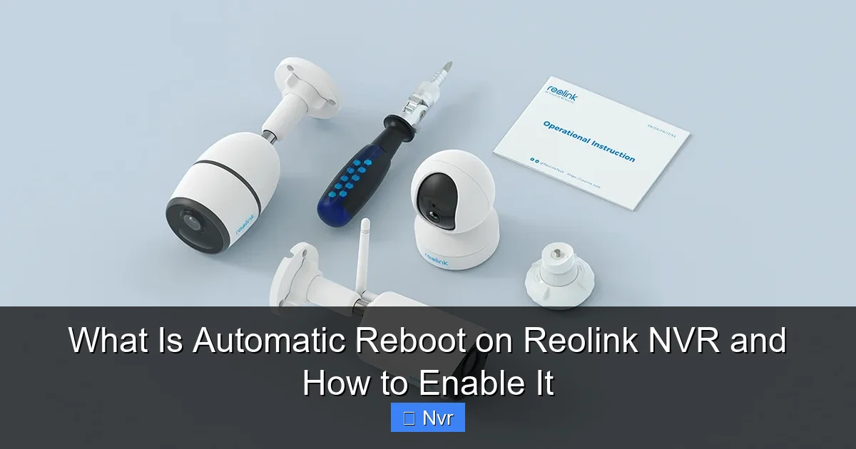What Is Automatic Reboot on Reolink NVR and How to Enable It - content1 visual guide