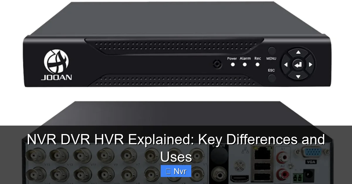 NVR DVR HVR Explained: Key Differences and Uses - content1 visual guide