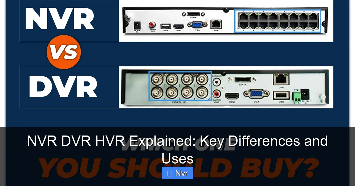 NVR DVR HVR Explained: Key Differences and Uses - content2 visual guide