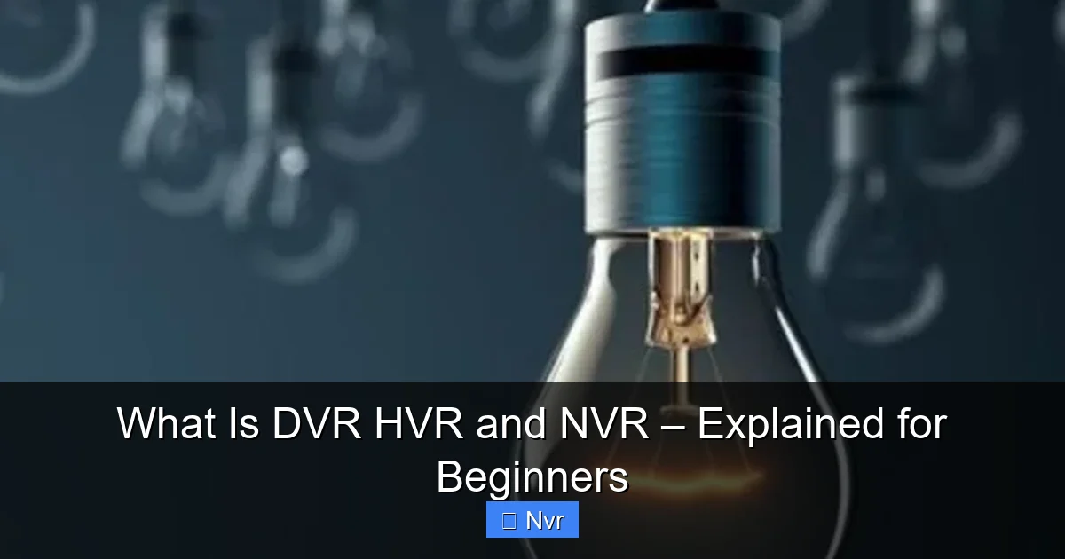What Is DVR HVR and NVR – Explained for Beginners - content1 visual guide