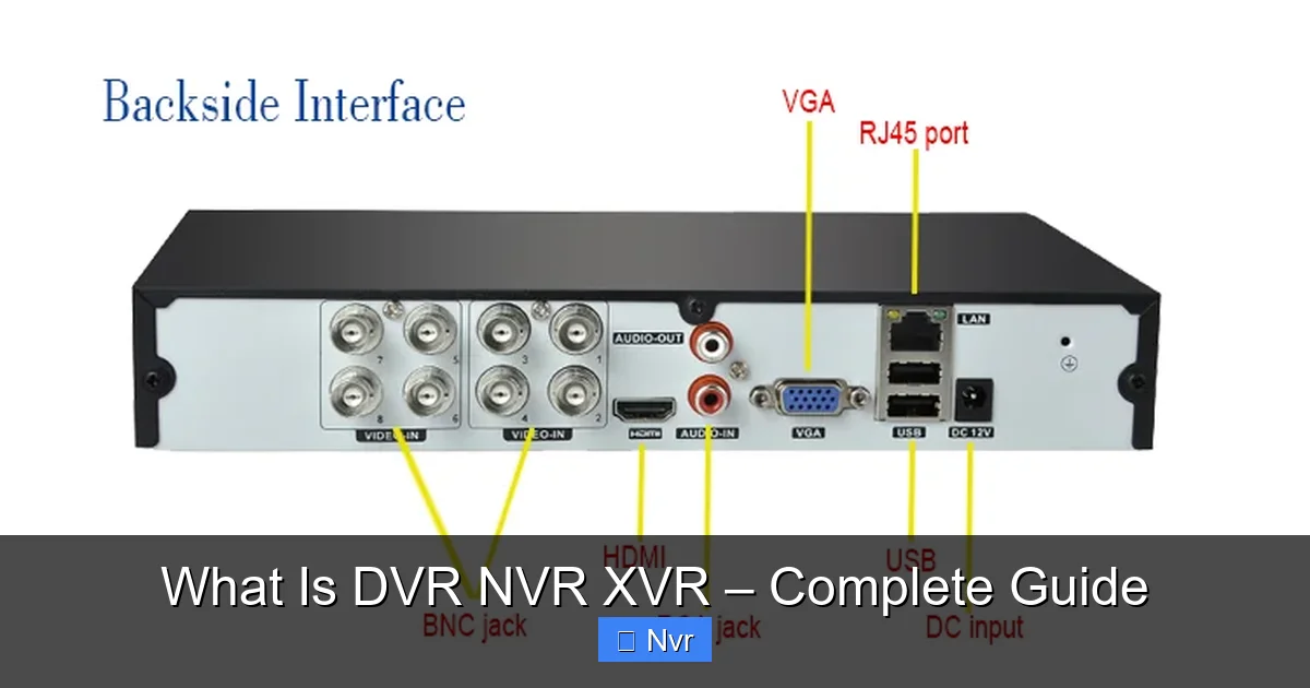 What Is DVR NVR XVR – Complete Guide - content1 visual guide