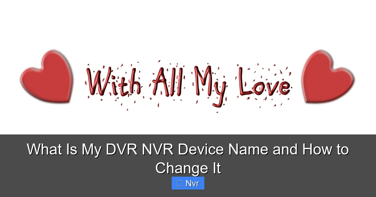 What Is My DVR NVR Device Name and How to Change It - content1 visual guide