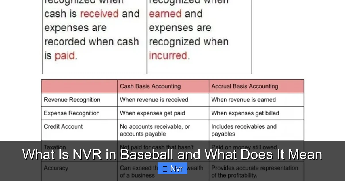 What Is NVR in Baseball and What Does It Mean - content1 visual guide