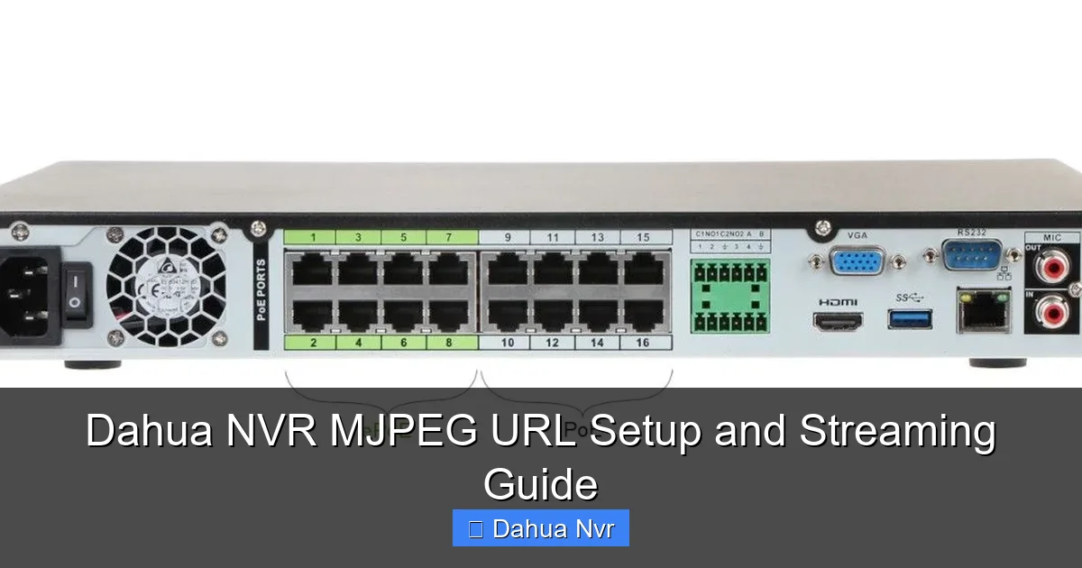 Dahua NVR MJPEG URL Setup and Streaming Guide - content1 visual guide