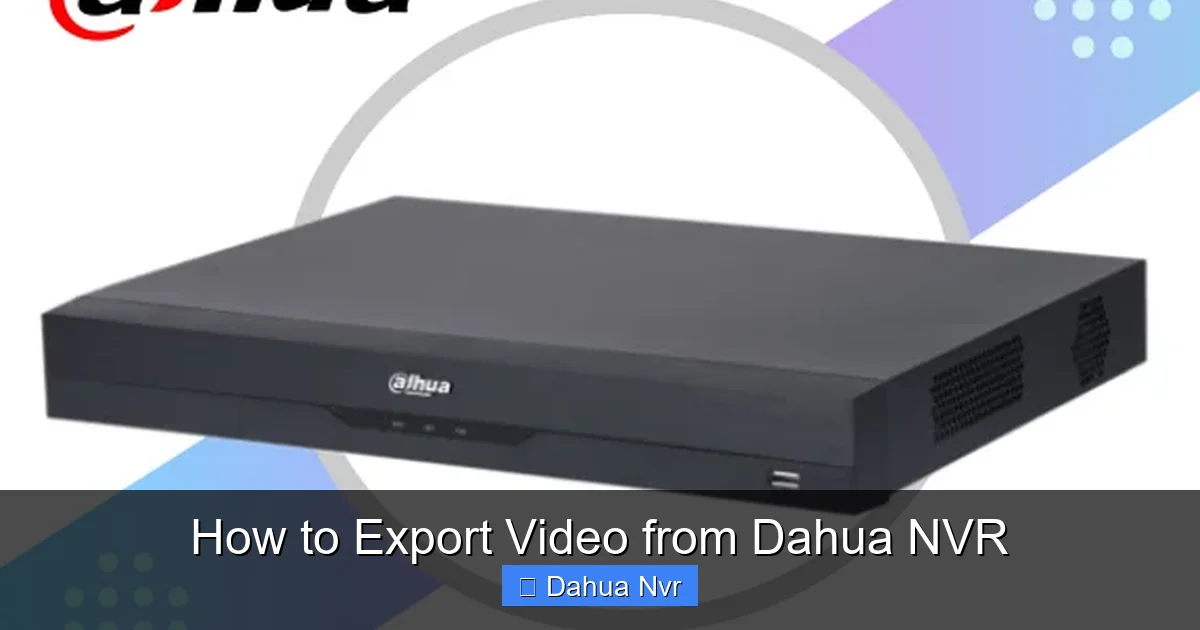 How to Export Video from Dahua NVR - content1 visual guide
