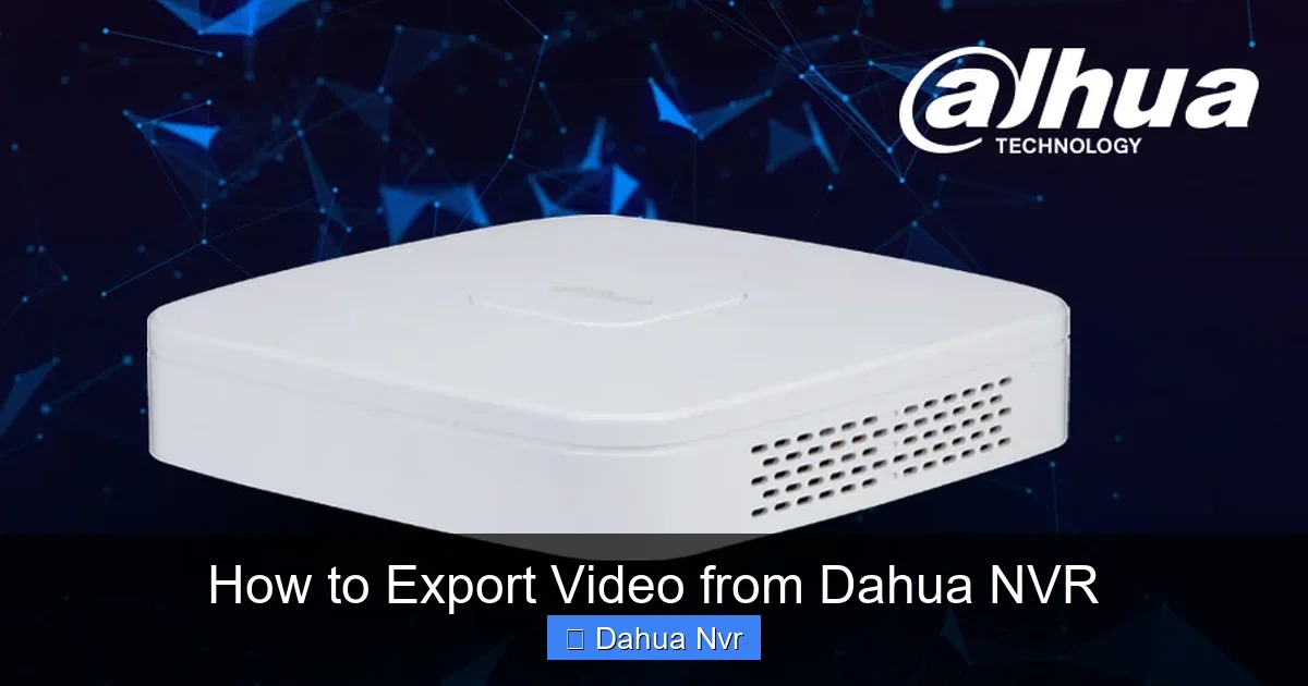 How to Export Video from Dahua NVR - content2 visual guide