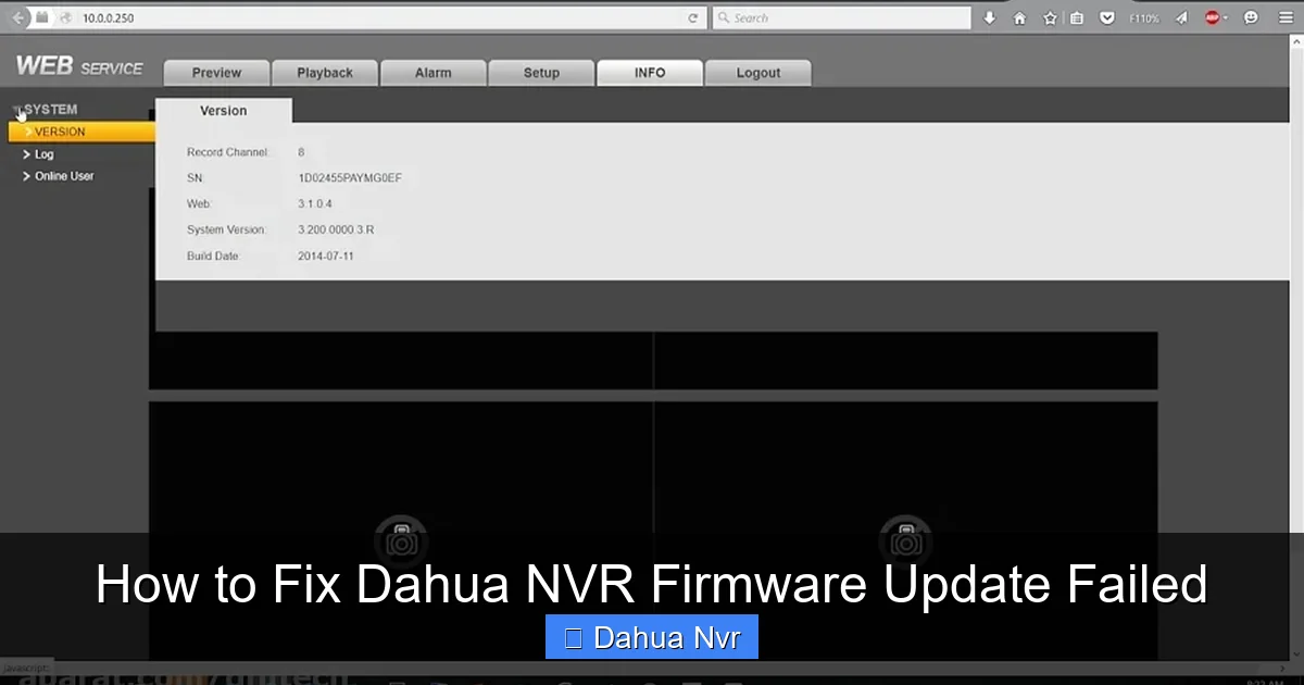 How to Fix Dahua NVR Firmware Update Failed - content1 visual guide