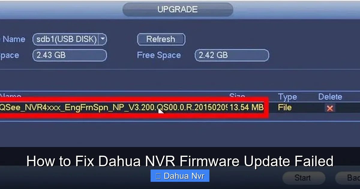 How to Fix Dahua NVR Firmware Update Failed - content2 visual guide