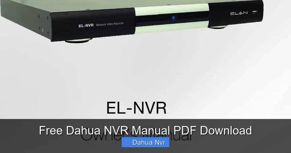 Free Dahua NVR Manual PDF Download - content1 visual guide