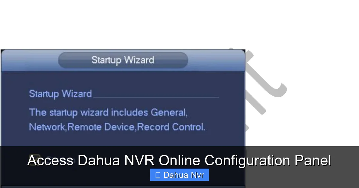 Access Dahua NVR Online Configuration Panel - content1 visual guide