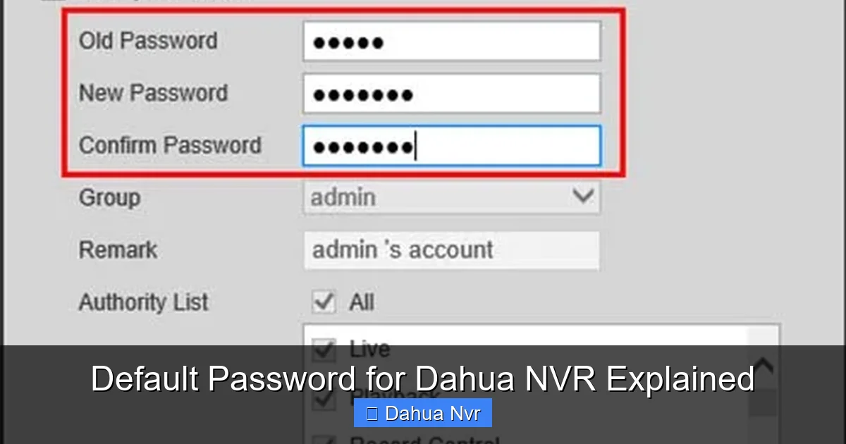 Default Password for Dahua NVR Explained - content1 visual guide