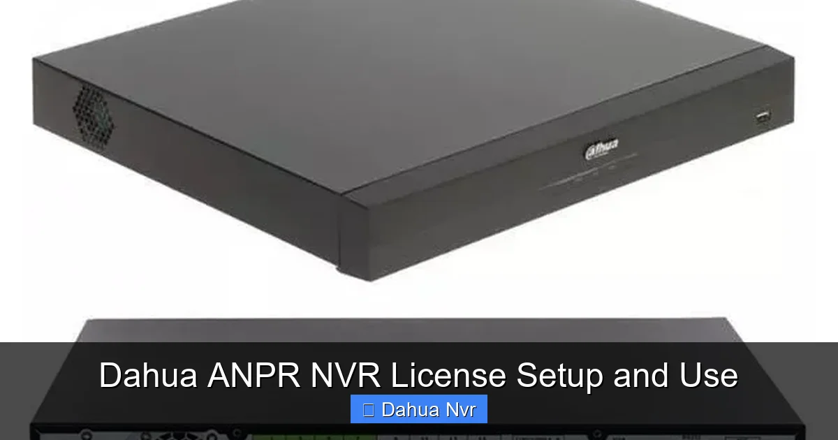 Dahua ANPR NVR License Setup and Use - content2 visual guide