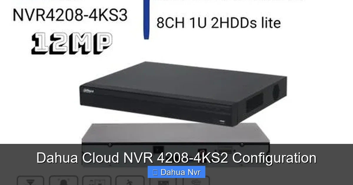 Dahua Cloud NVR 4208-4KS2 Configuration - content2 visual guide